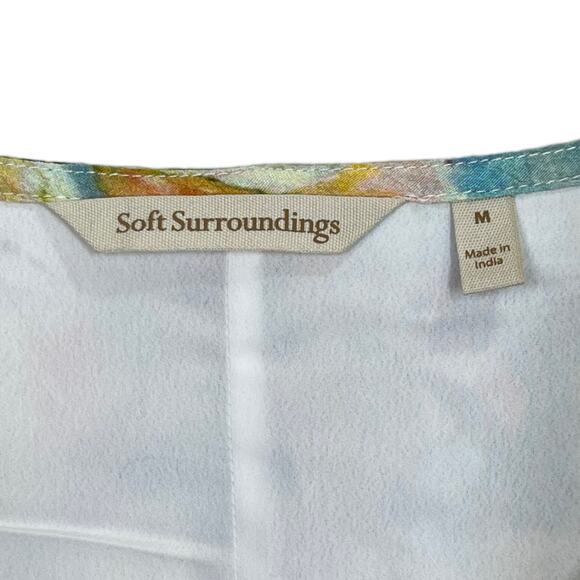 Soft Surroundings Patria Tunic Top Medium Floral Paisley Beaded Embellished Chic - Picture 6 of 7